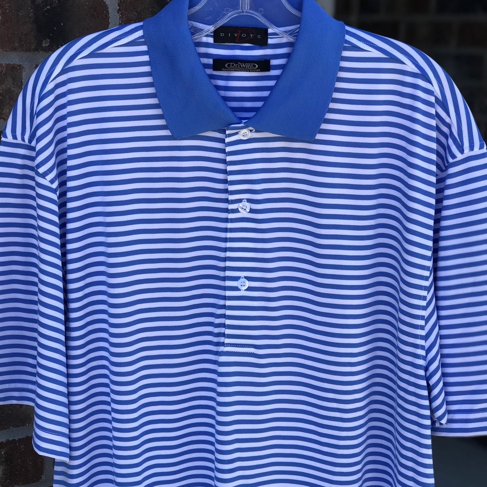 DIVOTS DRY FIT GOLF SHIRT! Size L